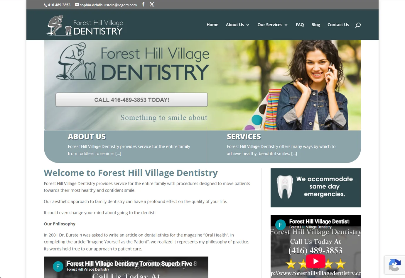 Forest Hill Village Dentistry website