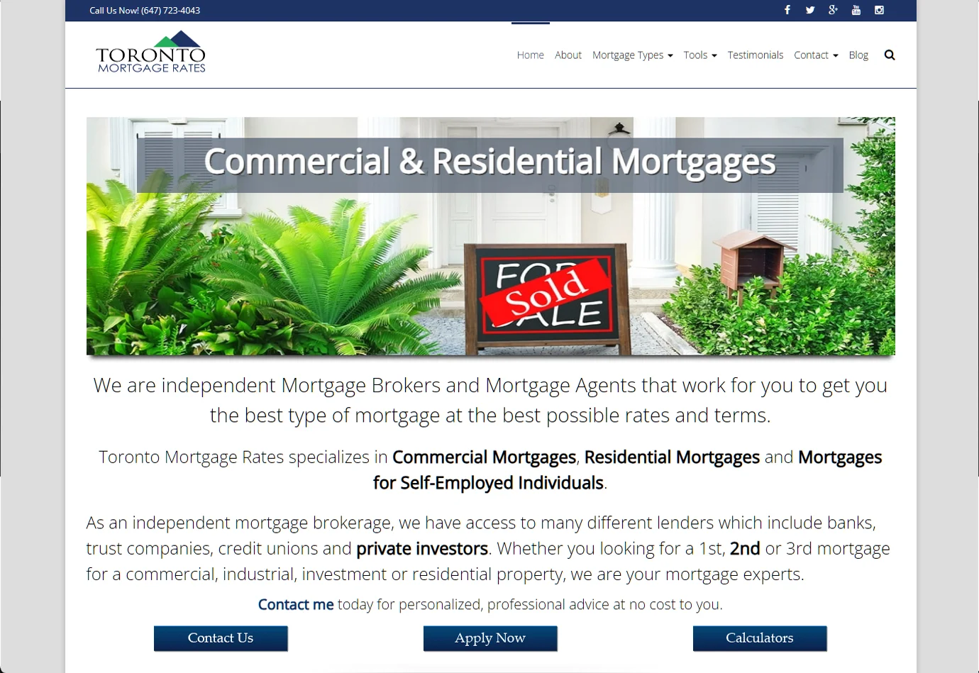 Toronto Mortgage Rates website