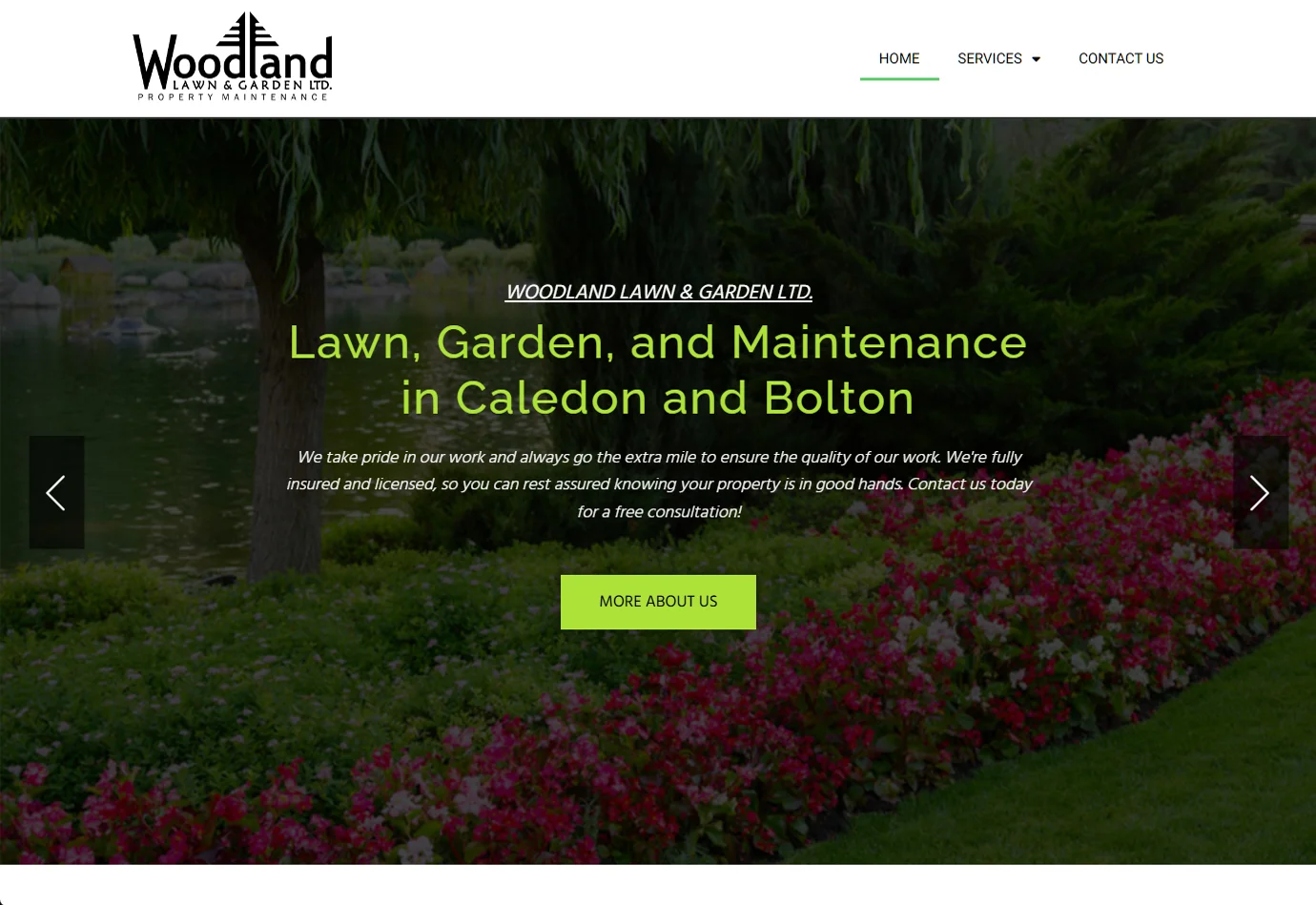 Woodland Lawn website
